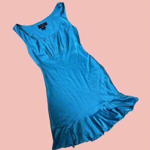 Vintage 2000s Kopa Dress – Flirty Fit, Ruffle Hem, XS